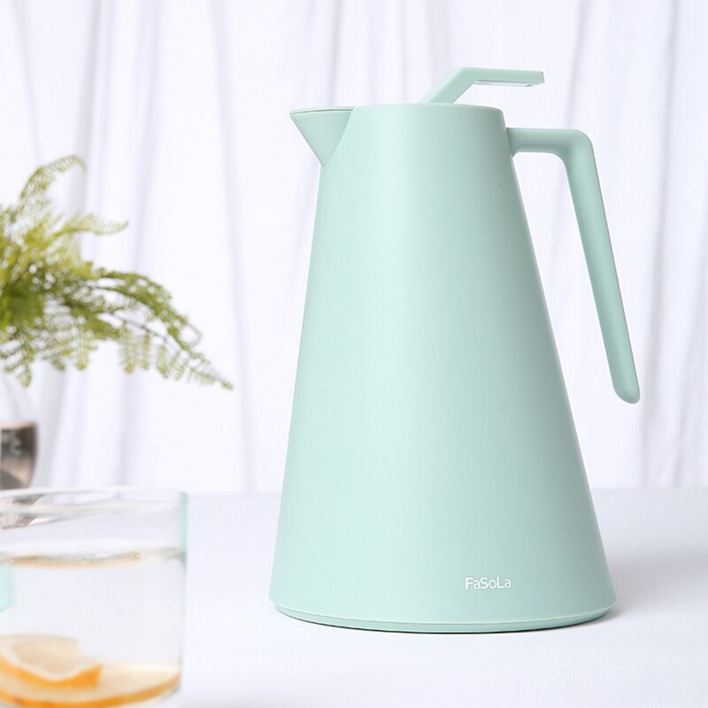 Termo grande de PP para el hogar, jarra de plástico para agua, revestimiento de vidrio plateado de cobre, tetera de café, ollas de té , artículos de cocina, 1000ML