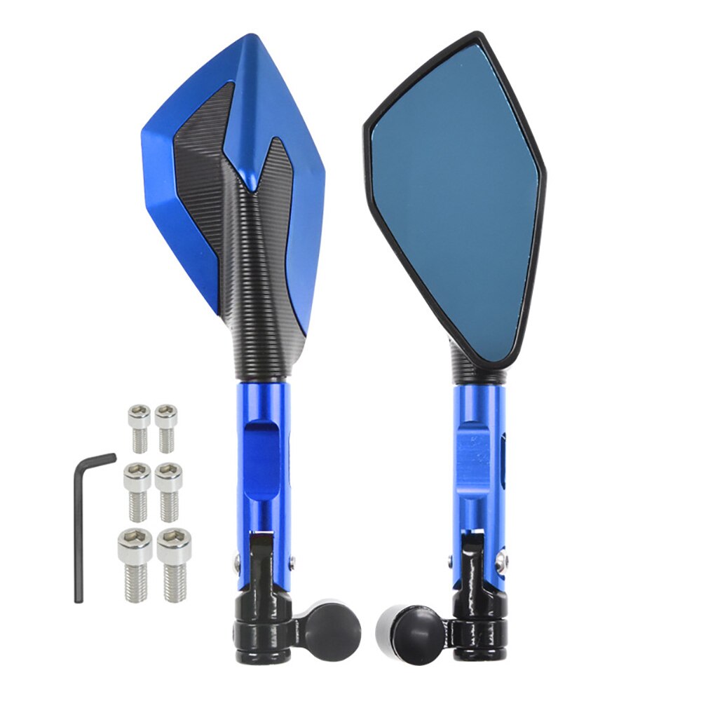 Motorcycle 10mm Mirror PCX160 PCX125 PCX150 CNC Rearview Side Mirrors Universal For HONDA PCX 160 125 150: Blue