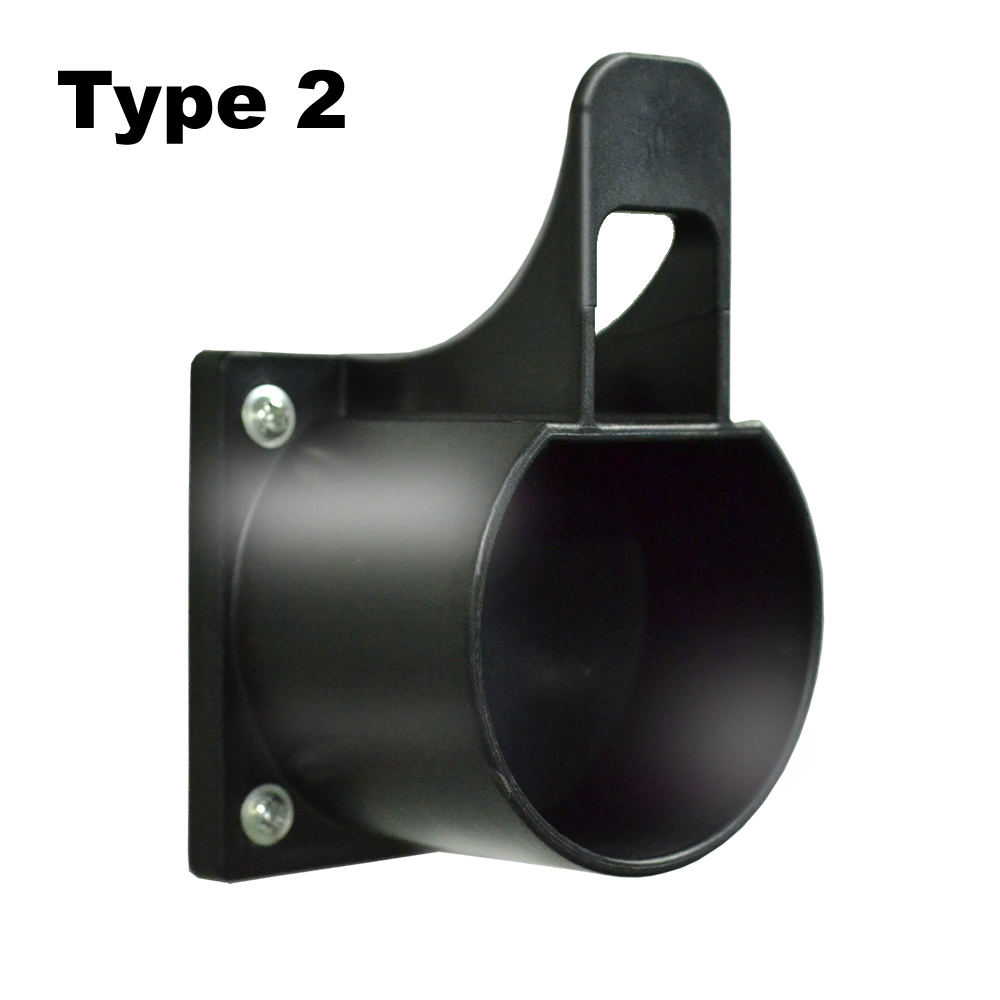 Holder til ladekabel til elbiler til type 2 -stik gb/t-krog type 1: Sort