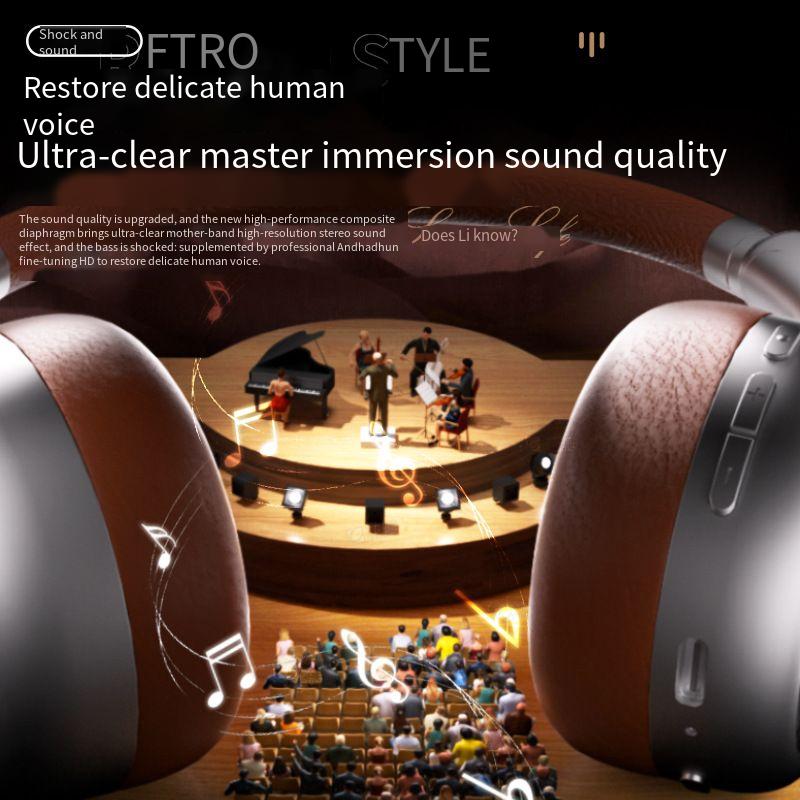 Bluetooth-headset med retro trådlöst headset med högt ljud och hjälm bluetooth-headset bluetooth-headset