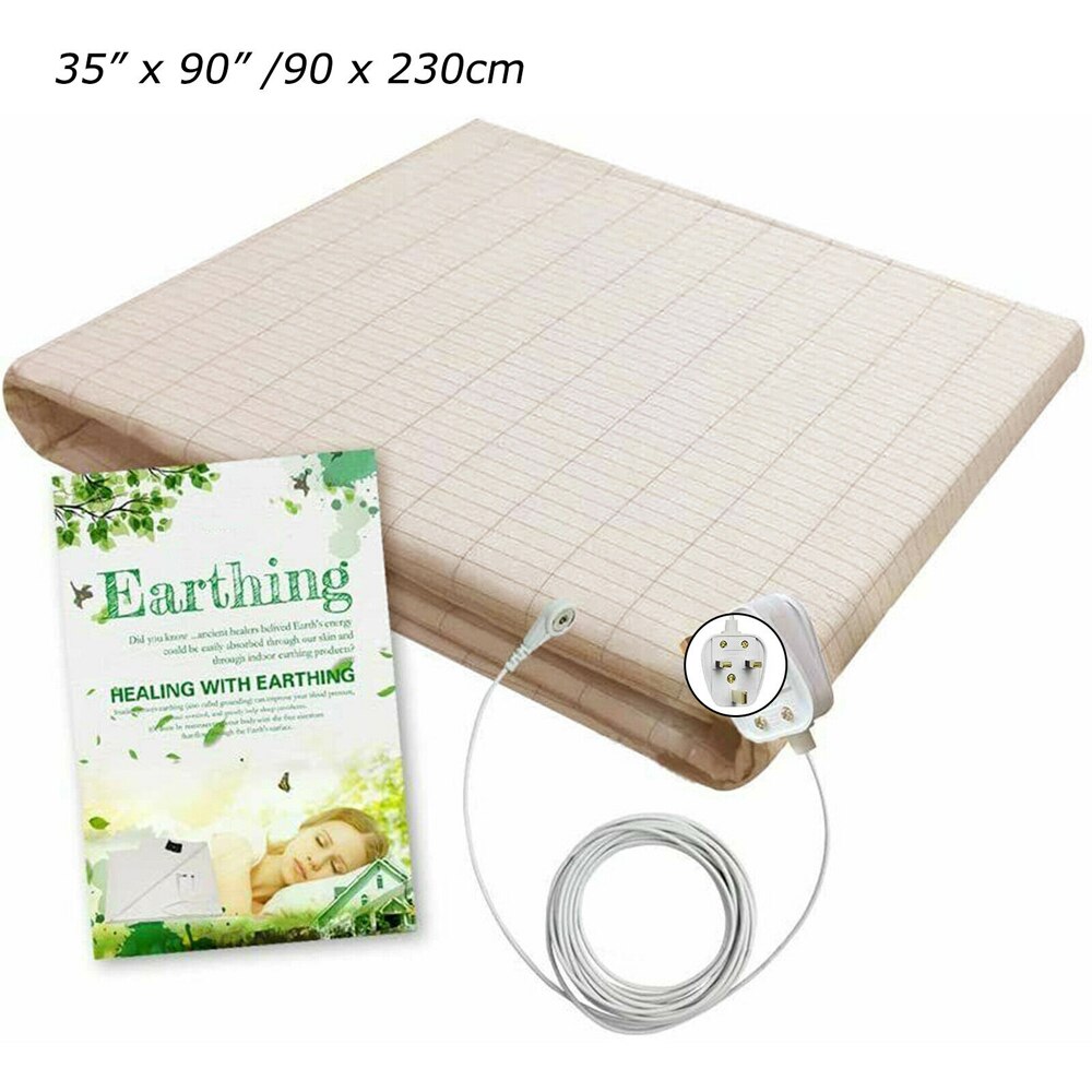 1 Pc Bed Earthing Grounding Sheet Mat &amp; Conductive Copper Cord UK Plug For Health Protection 4 Sizes Home Textiles: b