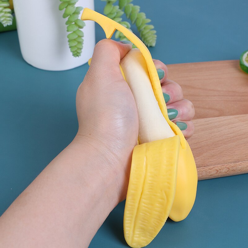 Elastische Simulatie Banaan Langzaam Stijgende Squeeze Speelgoed Healing Leuk Stress Reliever Antistress Speelgoed Voor Baby Kids 17Cm