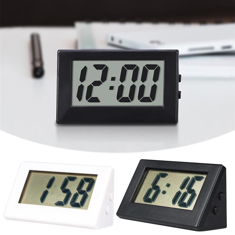 Mini reloj Digital pequeño para escritorio de coche, medidores, Mini pantalla LCD Digital, reloj electrónico de viaje para el hogar y la Oficina, relojes de escritorio