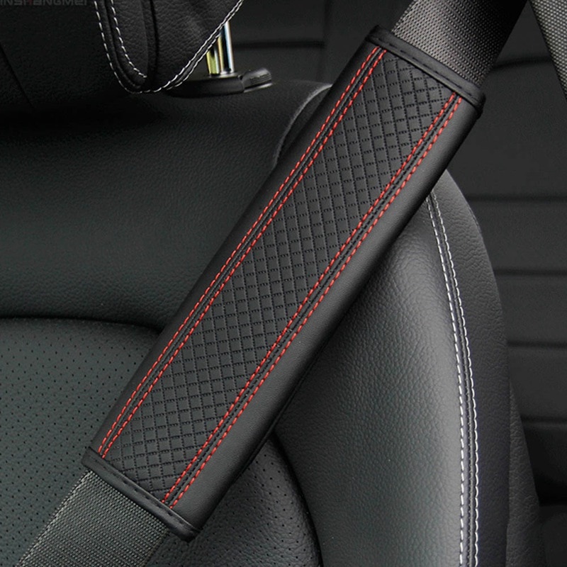 1Pc Autogordel Covers Schouder Pu Lederen Comfort En Ademend Pad Bescherming Padding Auto Accessoires