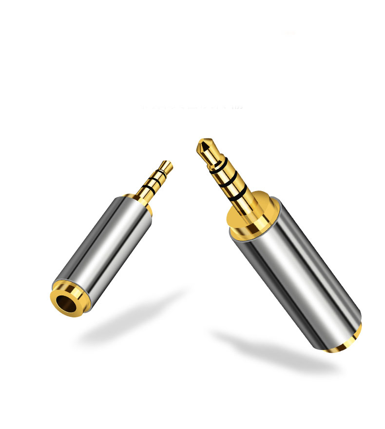 Jack 3.5 mm to 2.5 mm audio-adapter met 2.5mm mannelijke en  to 3.5mm vrouwelijke stekkers voor aux-luidsprekerkabel, stereo hoofdtelefoon, headset en microfoon