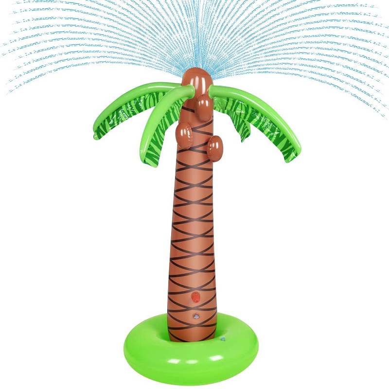 inflatable PVC water spray coconut tree Lawn children's sprinkler toys Outdoor water coconut tree toys: Default Title