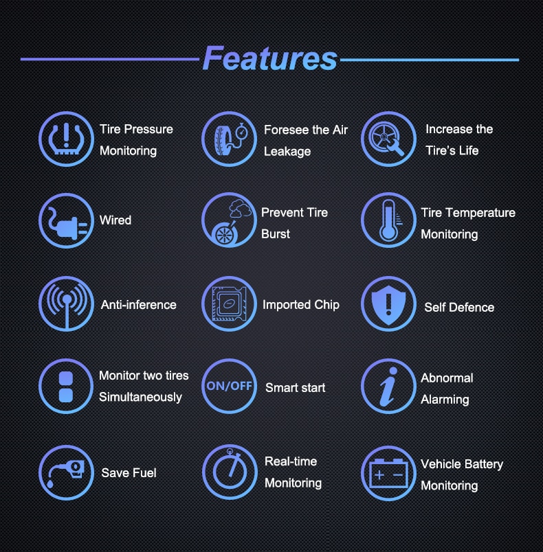 Waterproof Motorcycle tpms tire pressure sensor Real Time Wireless Mini external/internal sensor tire pressure Monitoring System