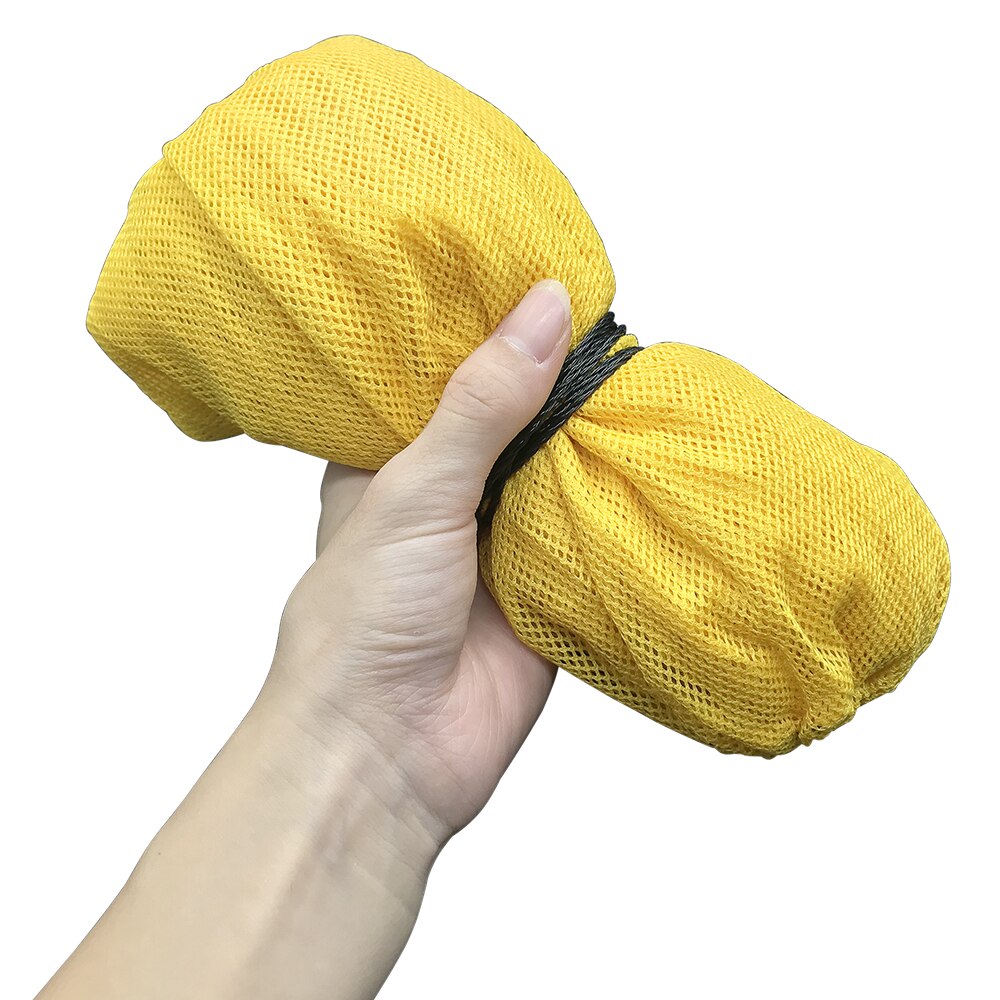Bolsa de malla de plástico para pesca, bolsa de red de nailon, plegable, equipo de pesca, redes pequeñas gruesas, redes para redes de pescar en vivo