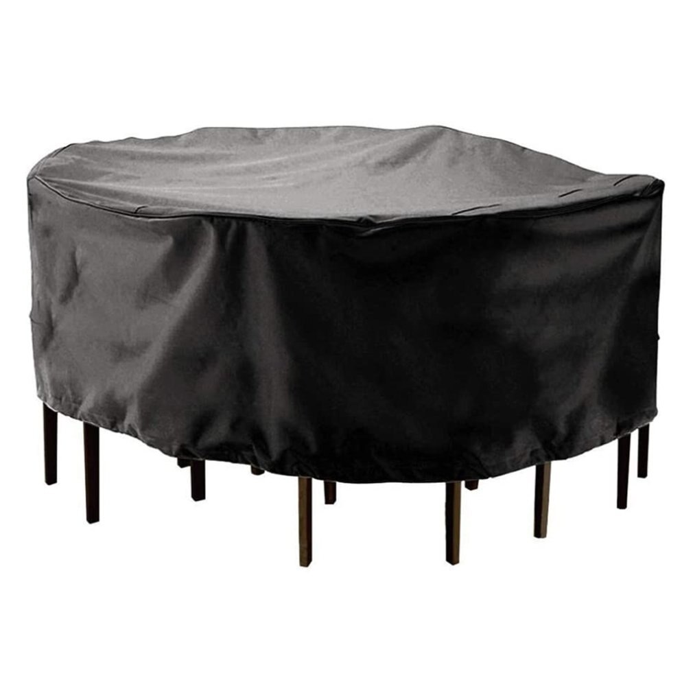 2 Size Ronde Waterdichte Outdoor Patio Tuinmeubelen Covers Regen Sneeuw Stoel Covers Voor Eettafel Stoel Dust Proof Cover