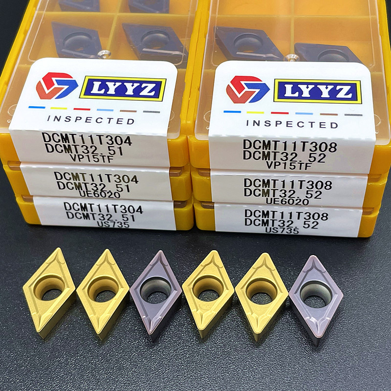 DCMT070204 DCMT070208 DCMT11T304 DCMT11T308 VP15TF US735 UE6020 Carbide Insert Draaibank Cutter Tool Draaien