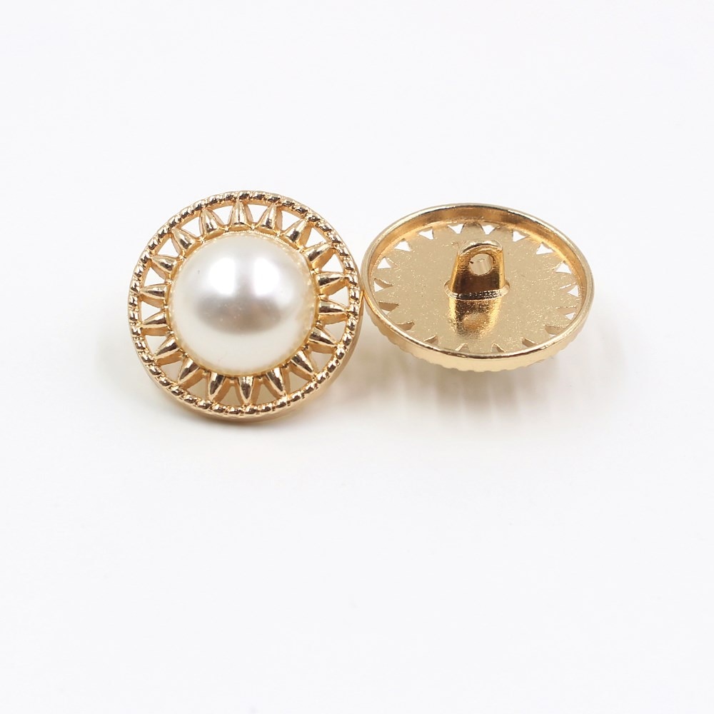 22mm 25mm 10 stk/parti perle metal knapper guld sweater frakke dekoration skjorte knapper tilbehør diy a -19512-471
