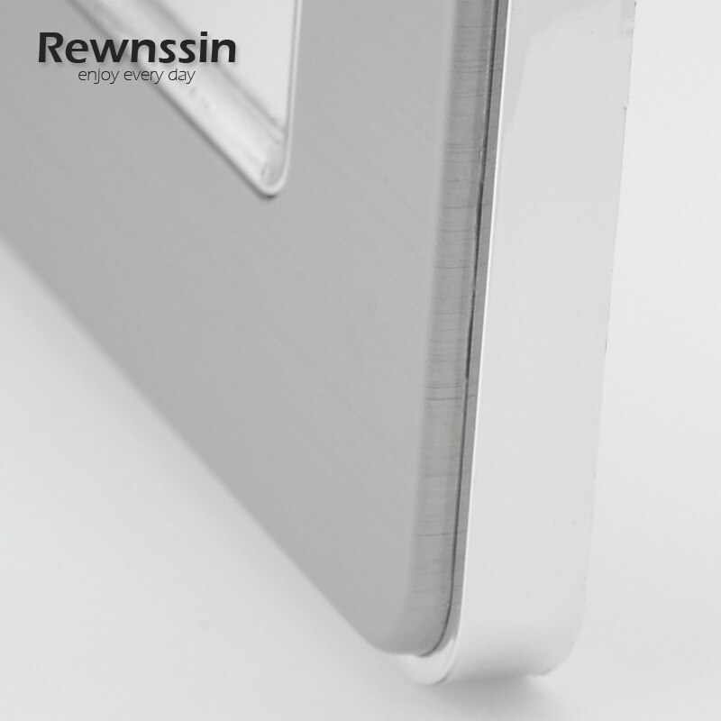 Electrical Outlets EU/France UCB Combination Power Socket 2.1A Dual USB Charging Dedicated Port White Stainless Steel Panel