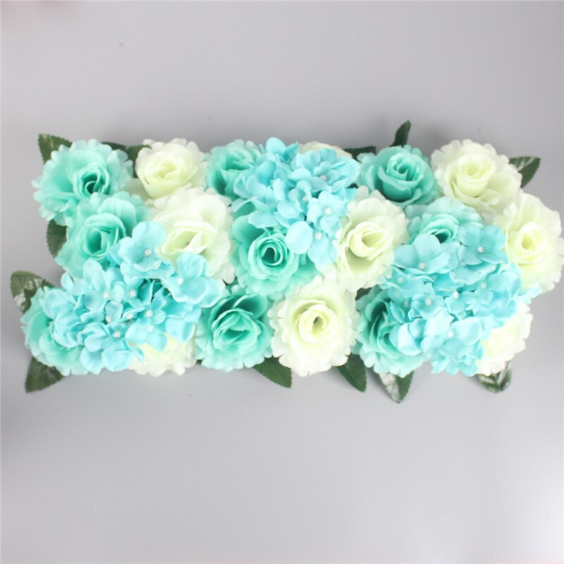 1 sæt kunstig blomst række gør det selv silke blomst bryllup bue vej bly alle forskellige typer dekoration til hjemmet hotel fest indretning diy: E