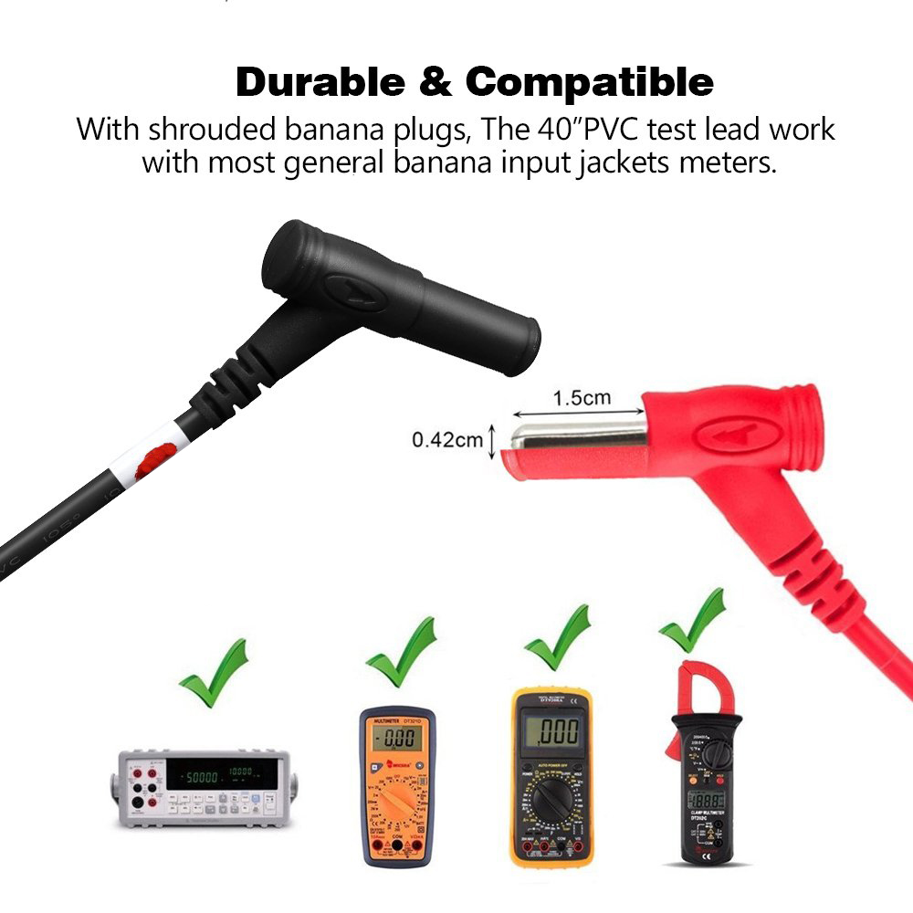 Universal Multimeter Probe 20A 1000V Probe Test Lead Digital Multimeter Pointer Multimeter Tester Lead Probe Wire Pen Cable