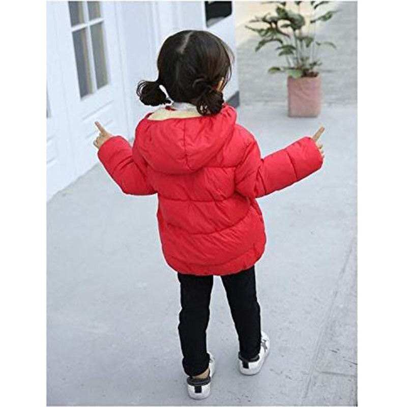 Winter Infant Kids Baby Meisjes Jongens Beneden Parka Jas 3D Oren Hooded Lange Mouwen Rits Solid Warm Outfits 4 Kleuren