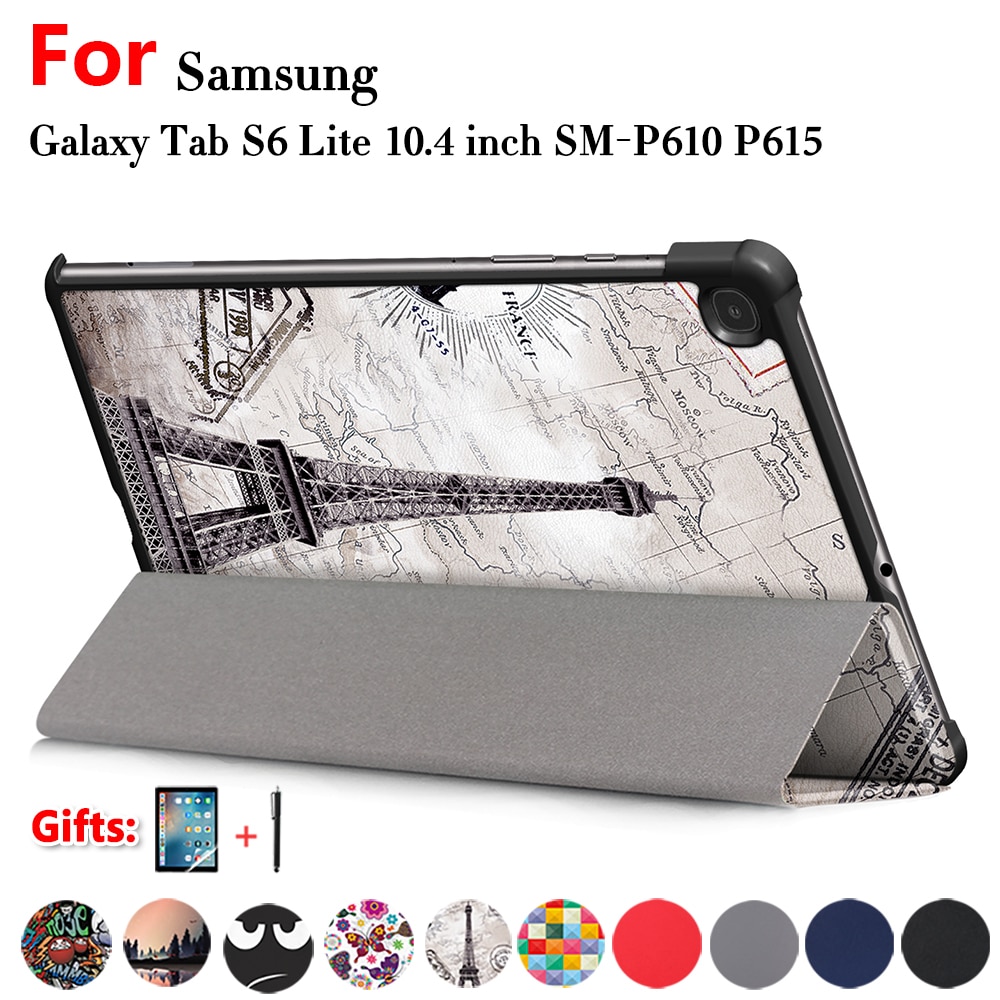 For Samsung Galaxy Tab S6 Lite Case 10.4 Inch Samsung Tab S6 Lite SM P610 P615 Pu Leather Protective Case Cover
