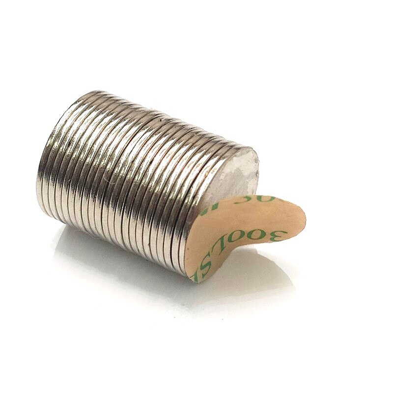 10/100 Disc Thin magnet 18x1 18x1.5 18x2 mm Belt with 3M self - adhesive NdFeB magnet 18mm neodymium magnet Magnetic standard