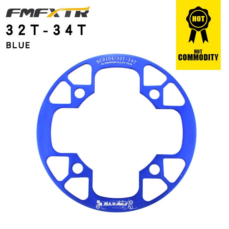 104BCD MTB Fahrrad Kettenblatt Schutz Abdeckung 32T/34T 36T/38T/40T/42T Fahrrad Kettenrad Kurbel Schutz Kettenblatt Schutz: Blau 32T