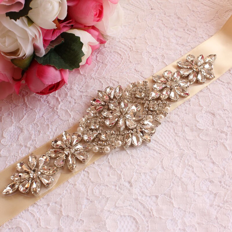 Brudekjole bælter, brude bælter, dame bælter, bryllup og vigtige lejligheder, rhinestone bælter, bryllup tilbehør