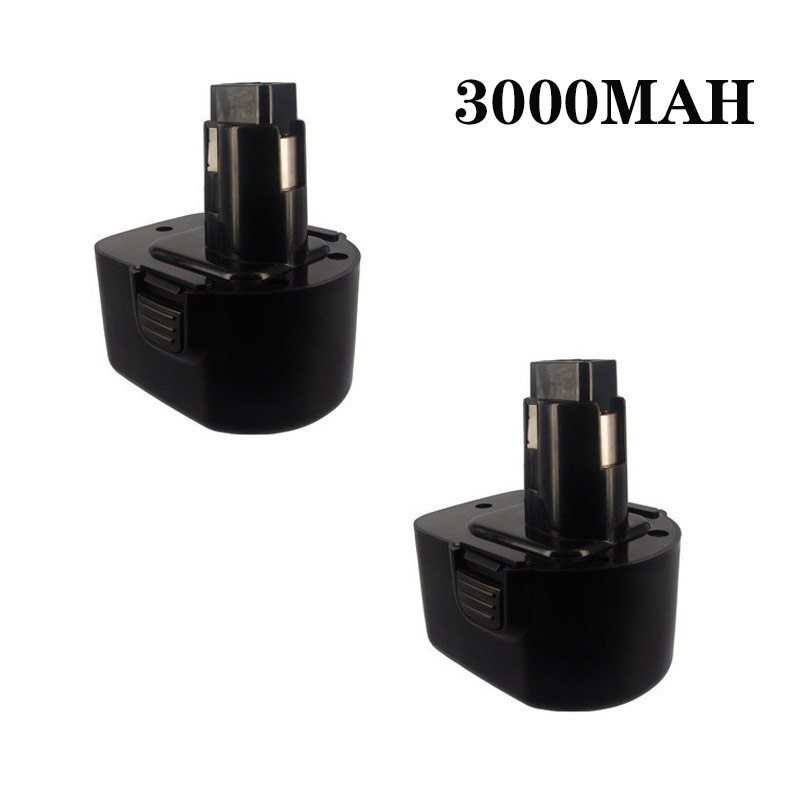 12V 3000mAh 3.0AH Pour Black & Decker PS130 PS130A outil électrique batterie A9252 A-9252 A9275 A-9275 A9266 L10: TWO 3000MAH