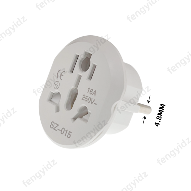 EU Plug Adapter AU UK US To EU Euro Plug Adapter Converter European Travel Adapter Australia USA CN to EU Electric Socket Outlet: BROWN / UK Plug