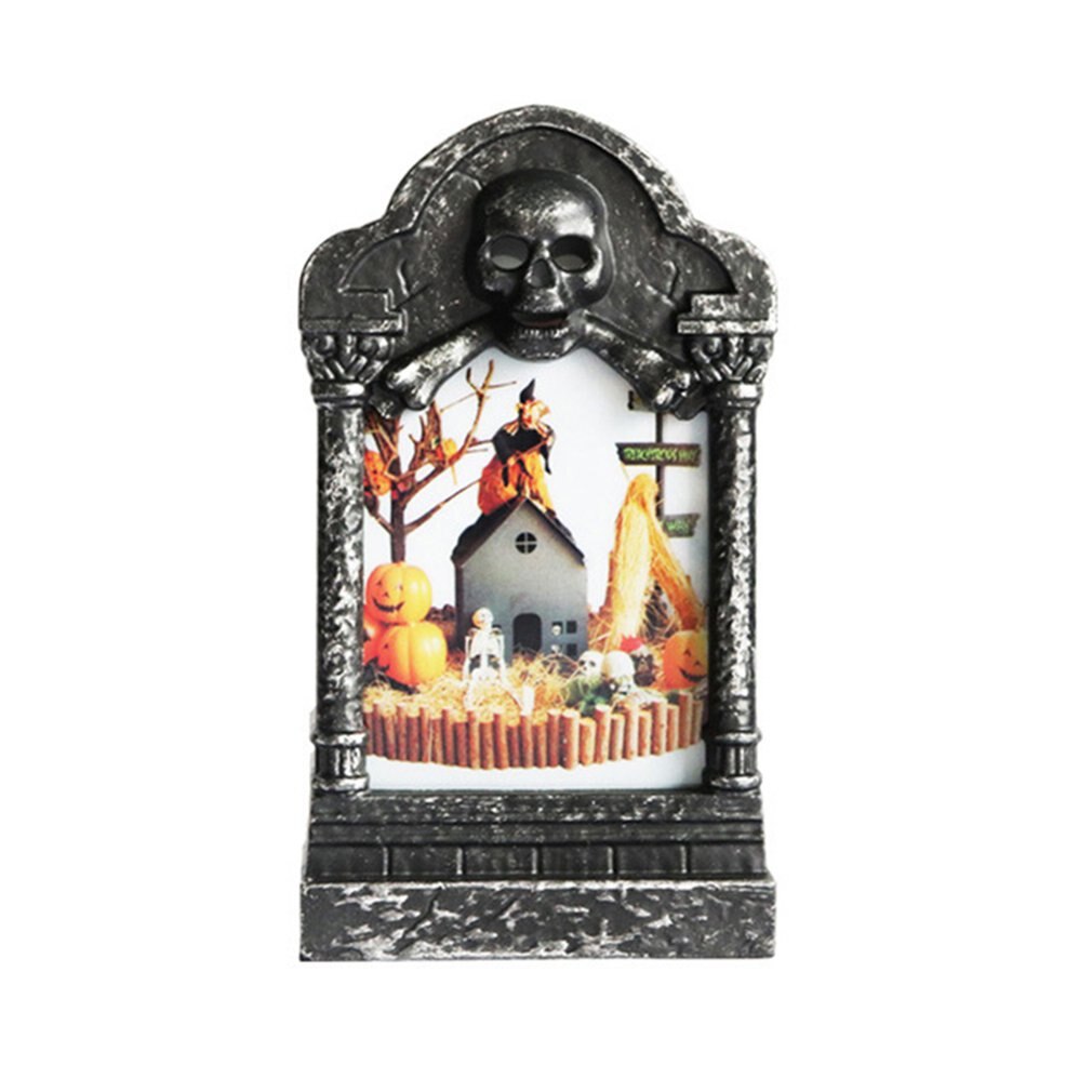 Halloween LED Light up Glowing Horror Atmosphere Venue Layout Decoration Tombstone Haunted House Set Home Party Decor: Green