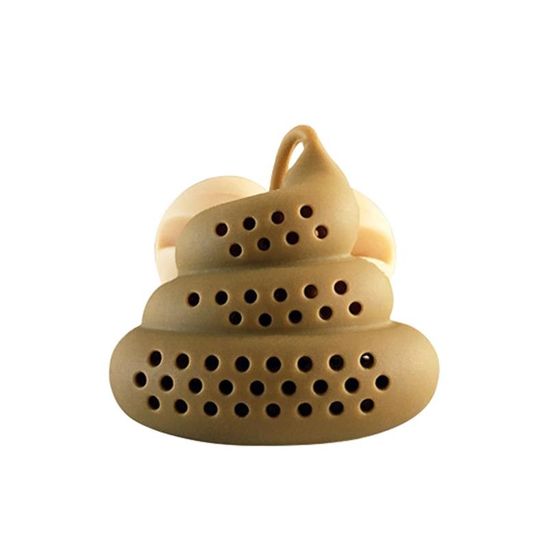 Herbruikbare Siliconen Thee-ei Creatieve Kak Shaped Grappig Kruidenthee Bag Herbruikbare Koffie Filter Diffuser Zeef Thee Accessoires