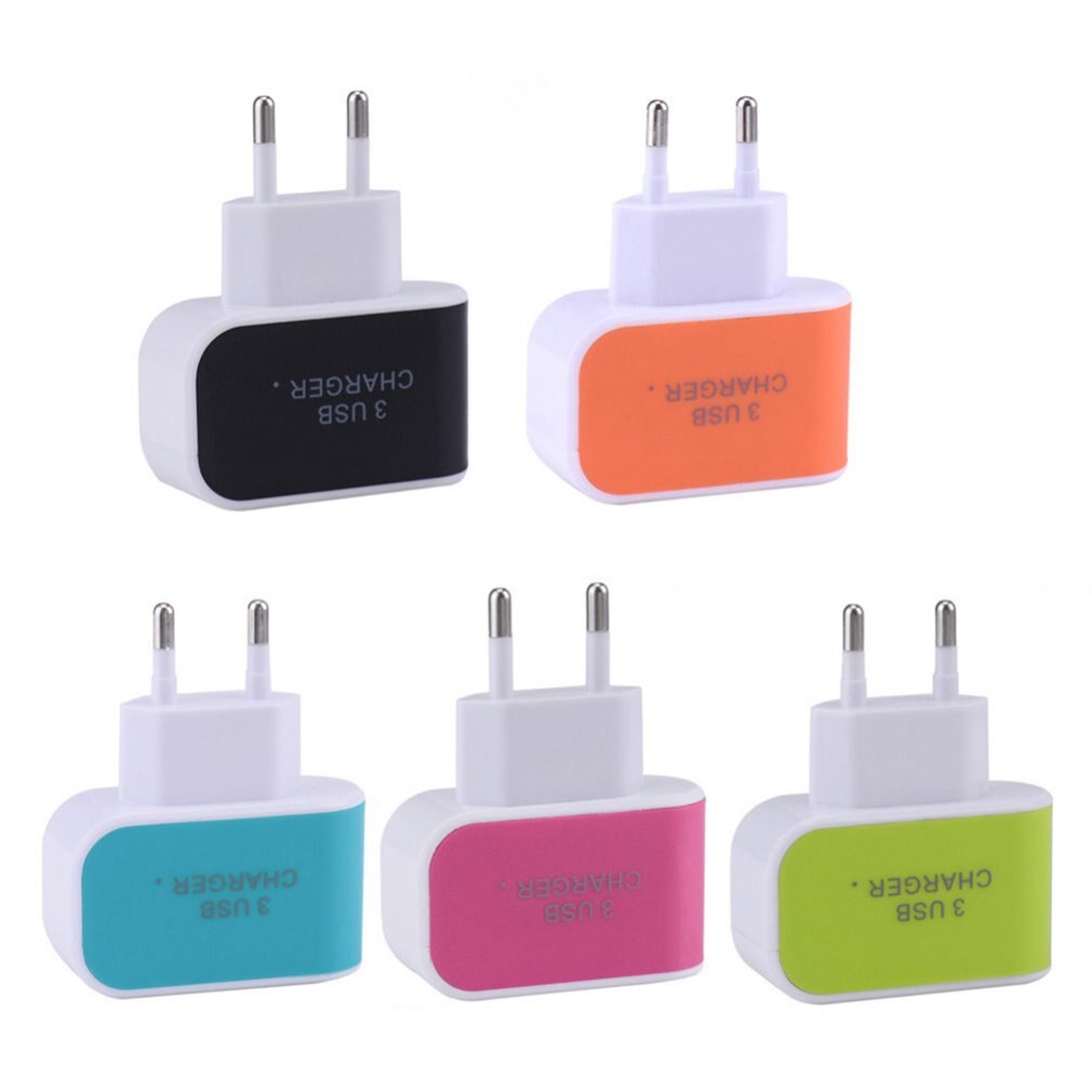 Triple USB Port Home Travel Charger Adapter Smart Charging Head