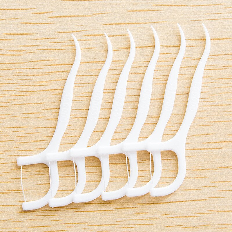 20 Pieces Oral Hygiene Cleaning Dental Floss Stick Toothpick Dental Seam Cleaning Teeth Care Toothpick Flosser Daily Oral Care