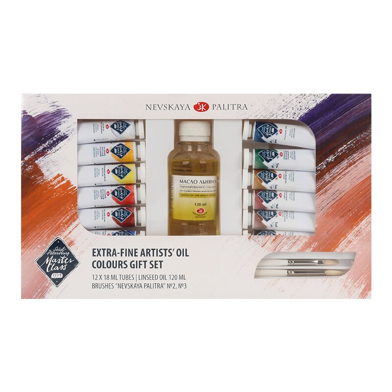 Russian white night oil paint NEVSKAYA artist oil paint set 8 colors 12 colors art supplies acrylic paint