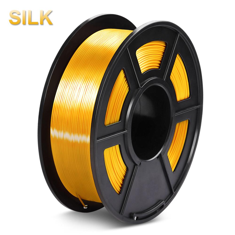 AW silk 3d printing 3D FDM Printer Filament Silk 1.75mm 1KG PLA Silky Rich Luster Metal Gold Copper Plastic Filament Materials: Silk Light gold