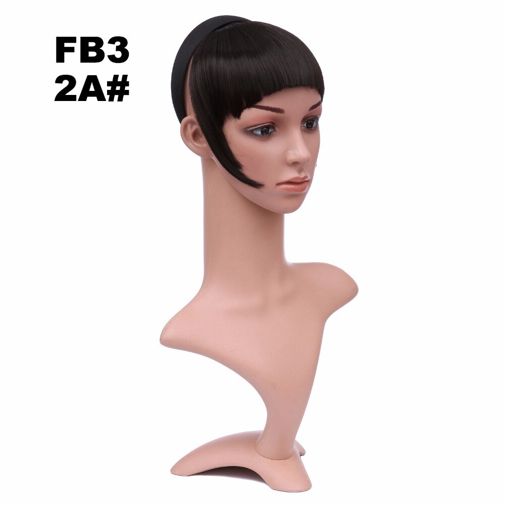 Girlshow – frange synthétique frange courte avec tresses, bandeau, frange émoussée FB3, 6 pouces, 16 couleurs disponibles, 50g, 1 pièce