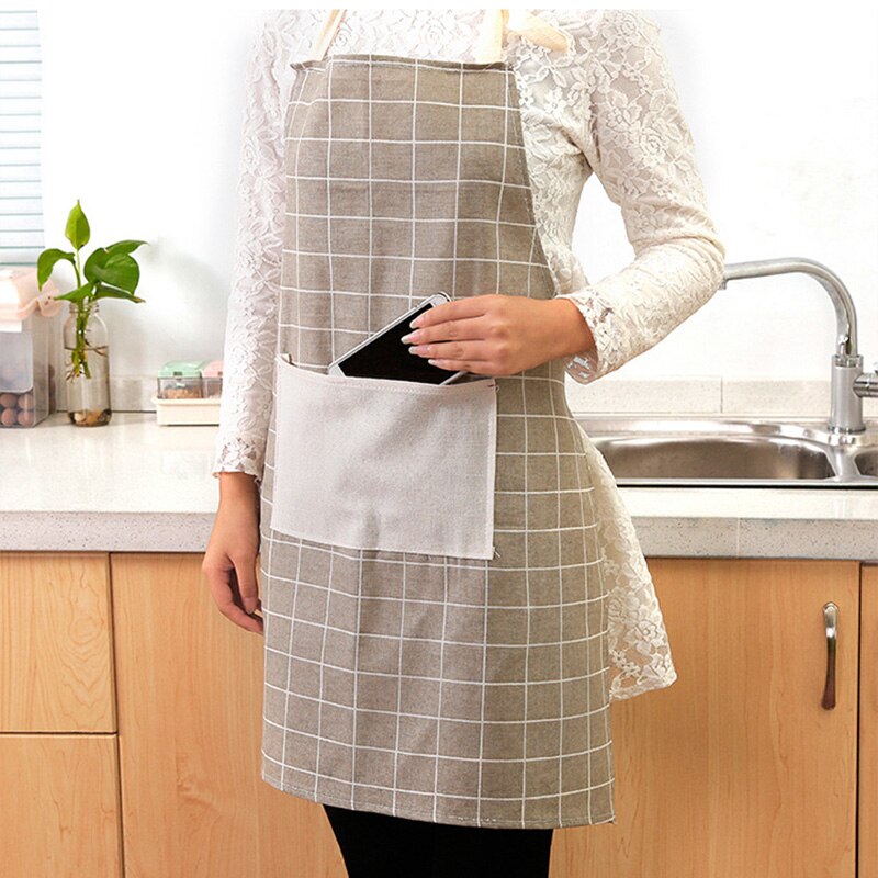 APRONNER No Ties Delantales De Talla Grande Para Mujer Con Bolsillos