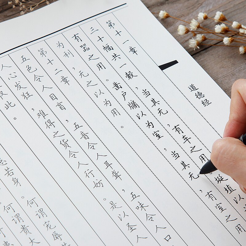 Calligraphy Copybook Chinese Pen Calligraphy Copybook for Student Adult Calligraphy Practice Regular Script Handwriting Copybook