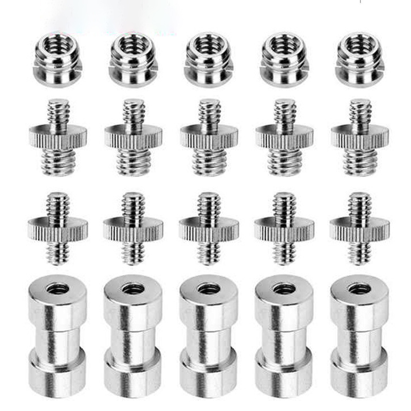 1/4 Śruba do kamery 3/8 cala Konwerter Śruby gwintowane Mocowanie lampy błyskowej Adapter gorącej stopki Statyw Gwint Statyw oświetleniowy Zestaw 1/4" 3/8"