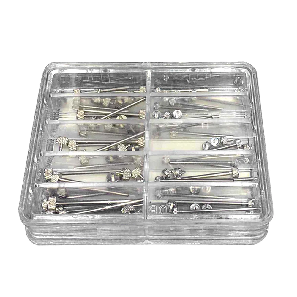10 Sizes Watch Band Screw Spring Bar Strap Link Pins Repair Tools Watch Parts Lug Screw Steel Spring Bars Watch Accessories: black