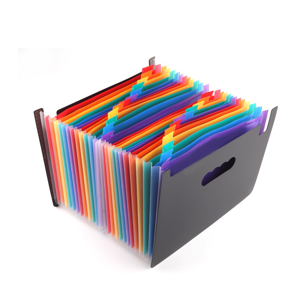 Nueva carpeta de archivos en expansión, 24 bolsillos, carpeta A4 de acordeón, 2 estilos para oficina: Default Title
