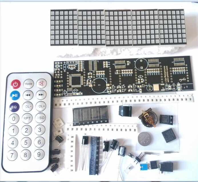 Elektronische Diy solderen kit Elektronische Dot matrix led klok geek diy beginner