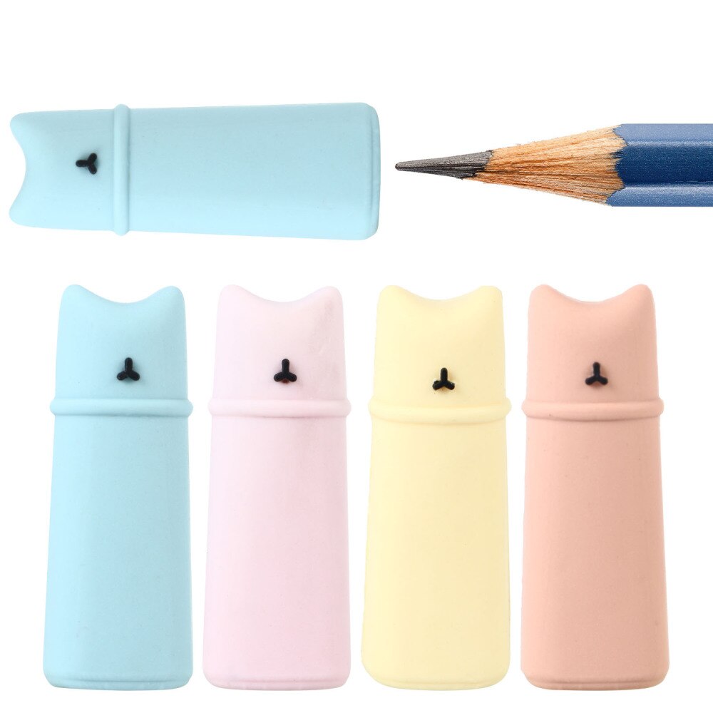 1 Set Cartoon Potlood Cap Sleeve Cover Potlood Extender Protector