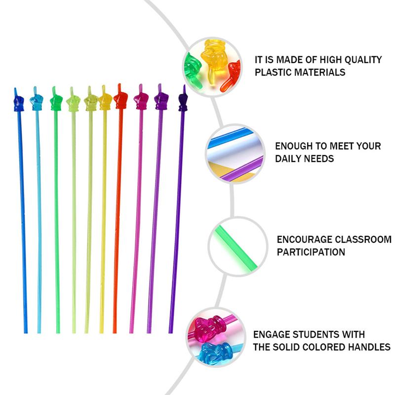 10Pcs Cute Pointer Handheld Presenter Teacher Pointer Whiteboard Pointer Teach Tools Teaching Supplies School Office Mixed Color