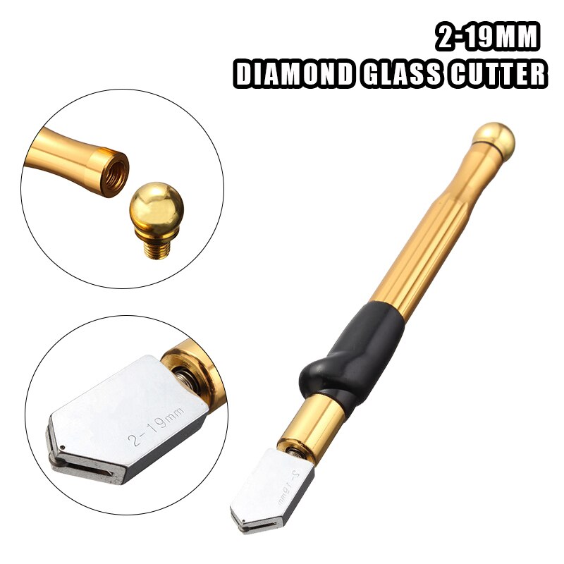 1PCS Upgrade Diamond Glass Cutter 2-19mm 175mm Carbonization Tungsten Alloy Glasses Cutters For Hand Tool Glass Cutting
