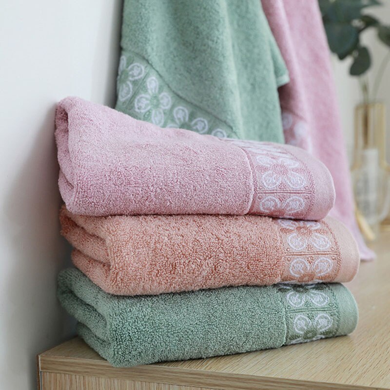 Bamboo Fiber Jacquard Rectangle Face Towel Solid Color Soft Absorbent Bath Towel Daily Merchandise Clean Product Home Textile
