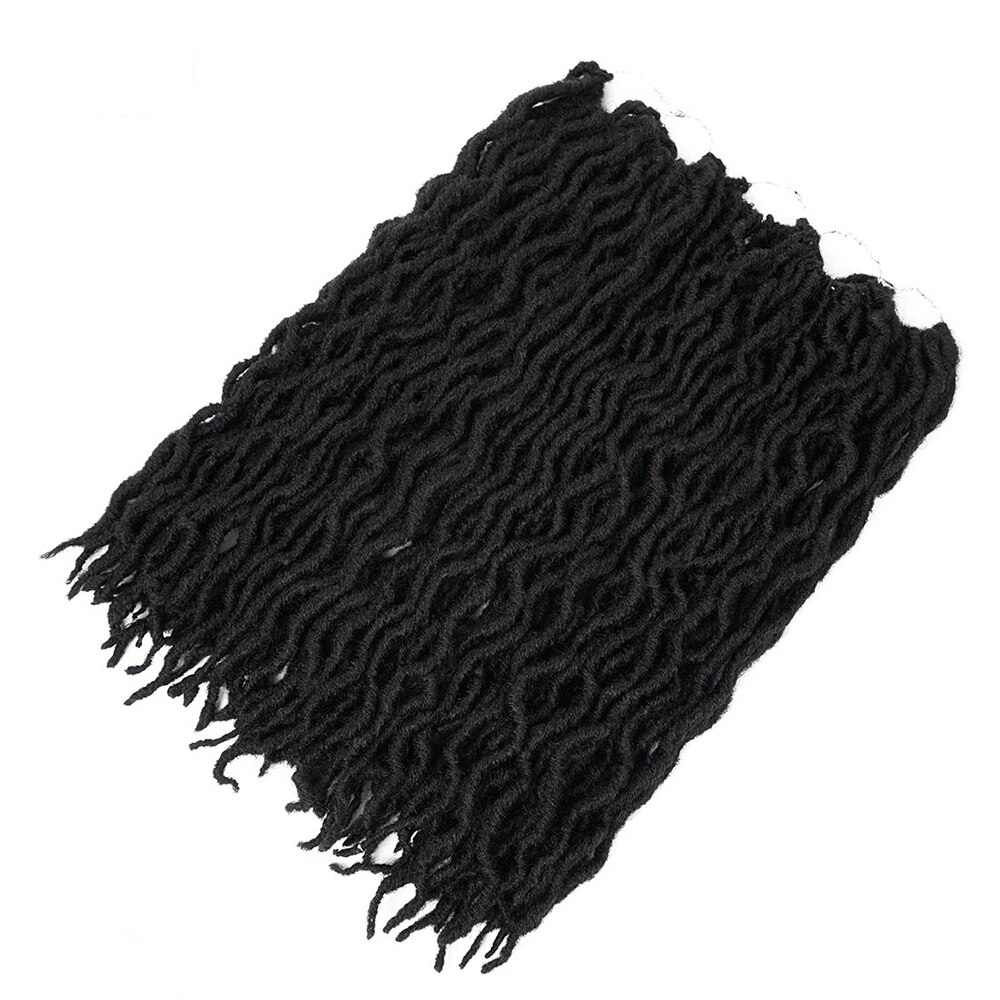 Ombre Curly Faux Locs Crochet Hair Synthetic Kanekalon Dread Locs 20 Inch Senegalese Twist Hair Extensions 24 Strands for Women