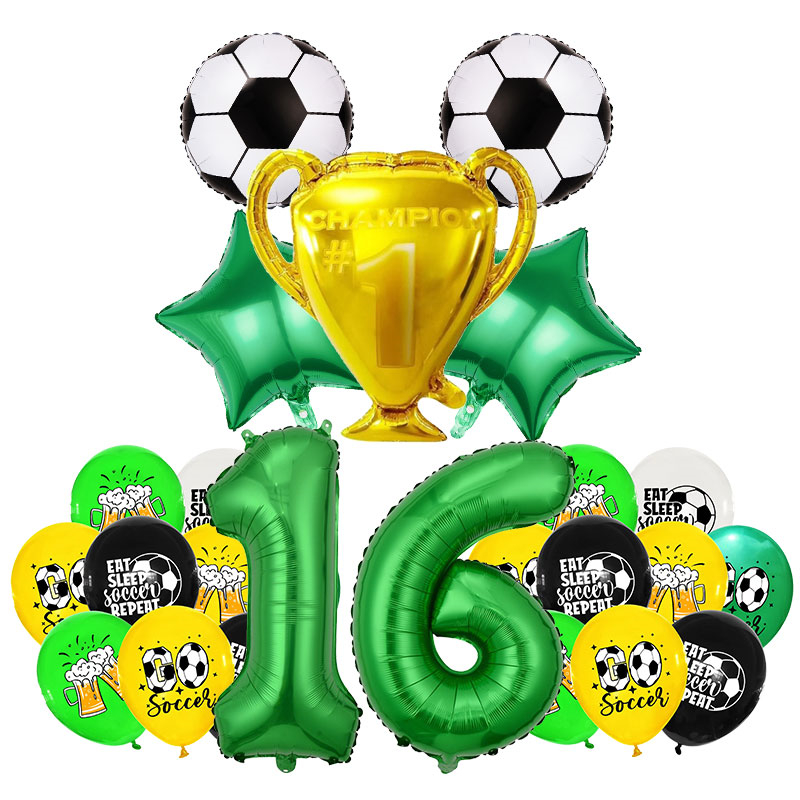 Decoraciones para de cumpleaños con tema de fútbol, globos de fútbol, platos de papel, siesta, laberinto de fútbol, juego, suministros para fiestas deportivas,