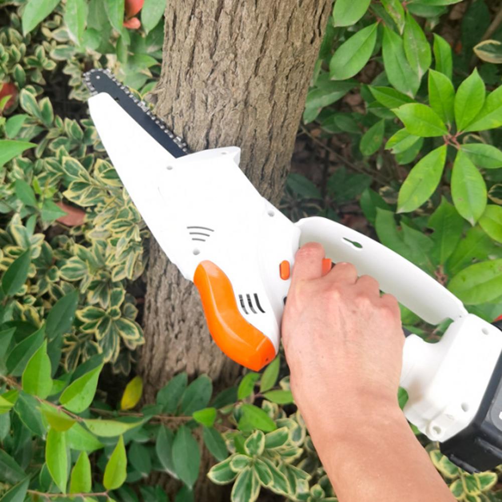 Mini Rechargeable Garden Logging Saw For Home Use Quick Outdoor Cutting One Hand Saw Handheld Mini Electric Chainsaw