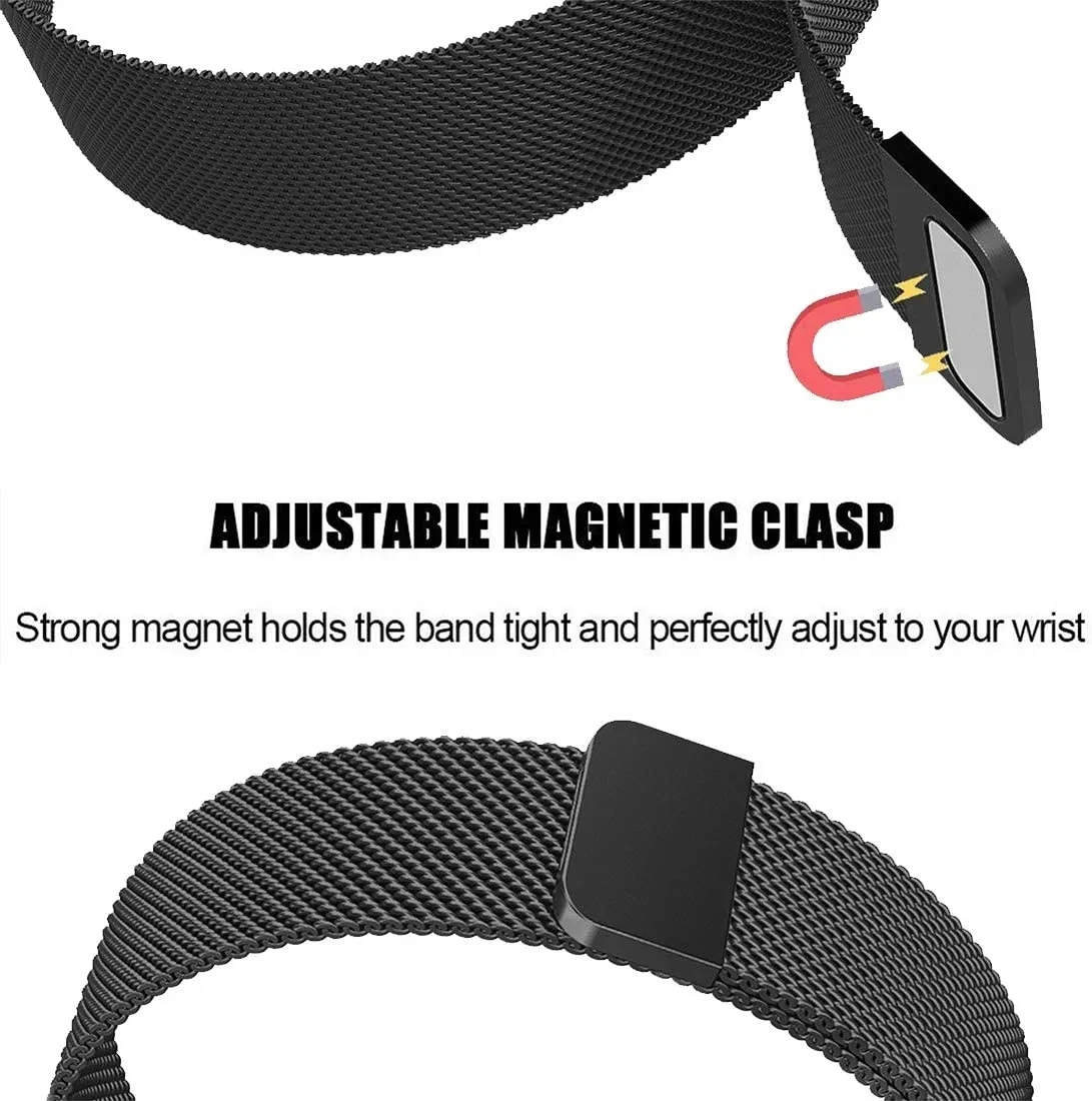 20mm/22mm Milanese band For Amazfit GTS/2/2e/3/4/GTS2 Mini/GTR 42mm/47mm/GTR2/3/4/Pro stratos Metal Bracelet Amazfit bip strap