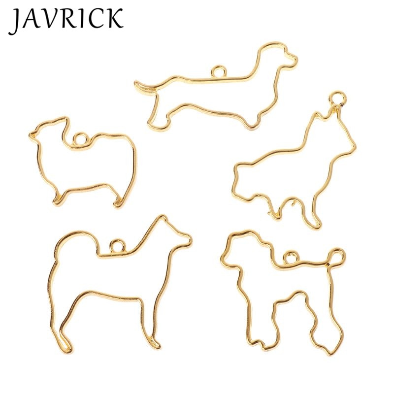 5 teile/satz Hund Tier Styling Kristall Epoxy Kleber UV Harz Metall Grenze Farbe Halte DIY Schmuck, Der Rahmen