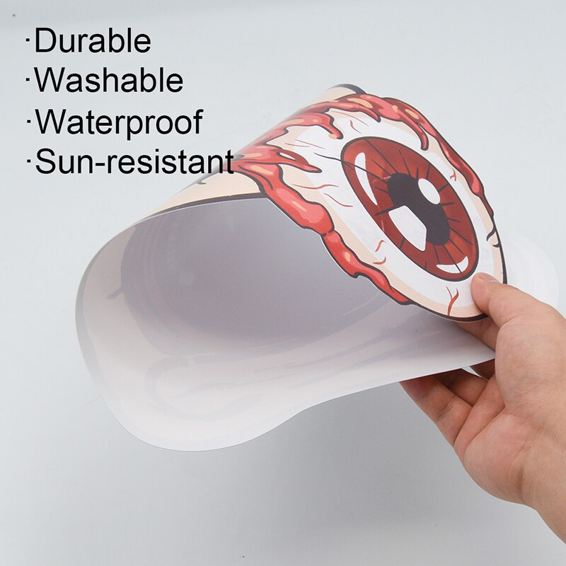 Halloween Monster Wall Sticker Room Home Decoration Scary Eyes Fangs Claws Door Stickers Poster DIY Monster Wallpaper