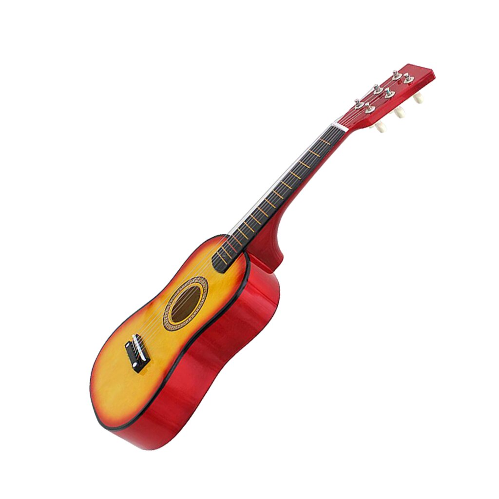 21 inch Exquisite Solid Wood 6 Strings Acoustic Guitar Practice Mini String Musical Instrument for Beginners Music lovers