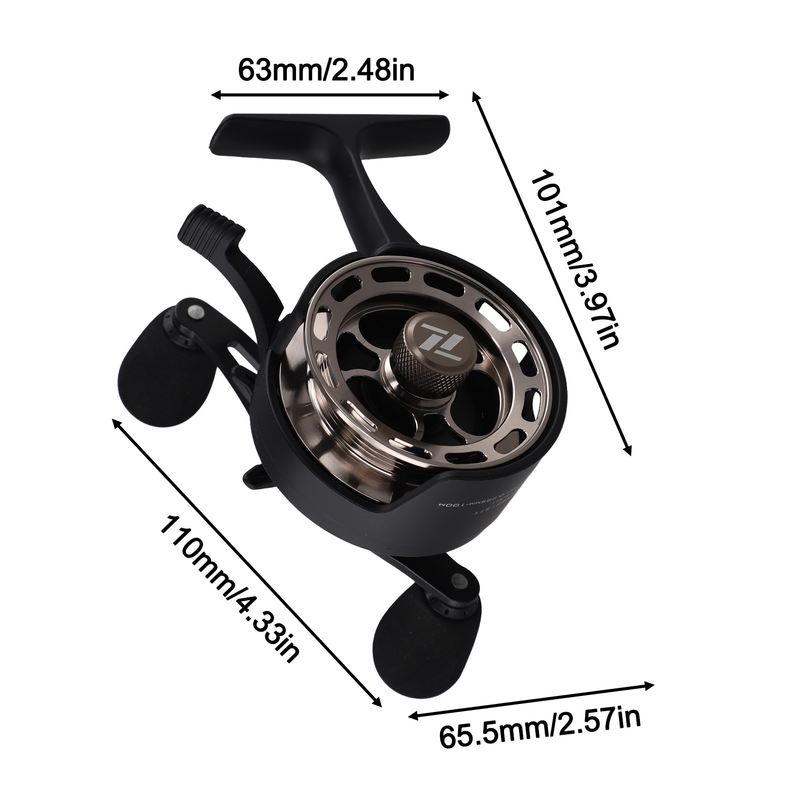 1 stks Overbrengingsverhouding Lager Inline Ijsvissen Reel Met Magnetische Systeem Ijsvissen Reel Winter Diepwatervissen Reel Reel